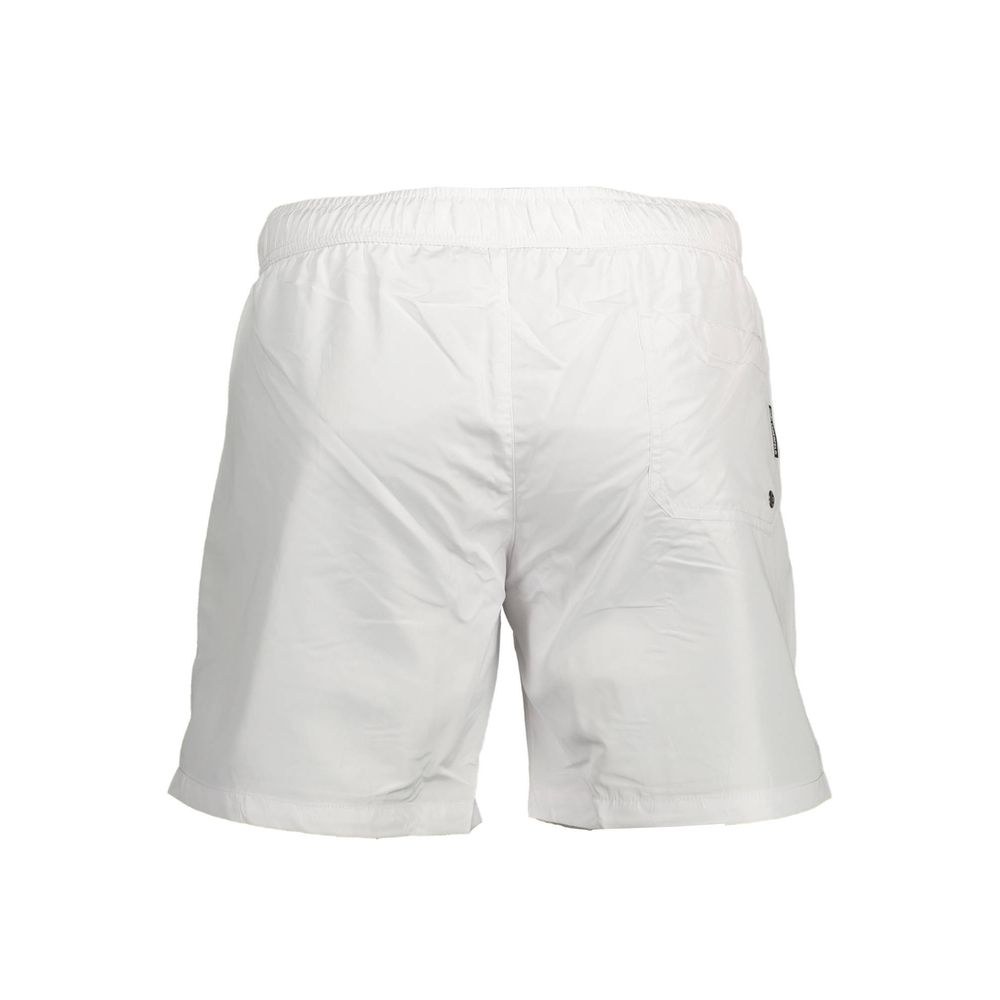 Karl Lagerfeld Bianco Polyester Swim Boxer til herre