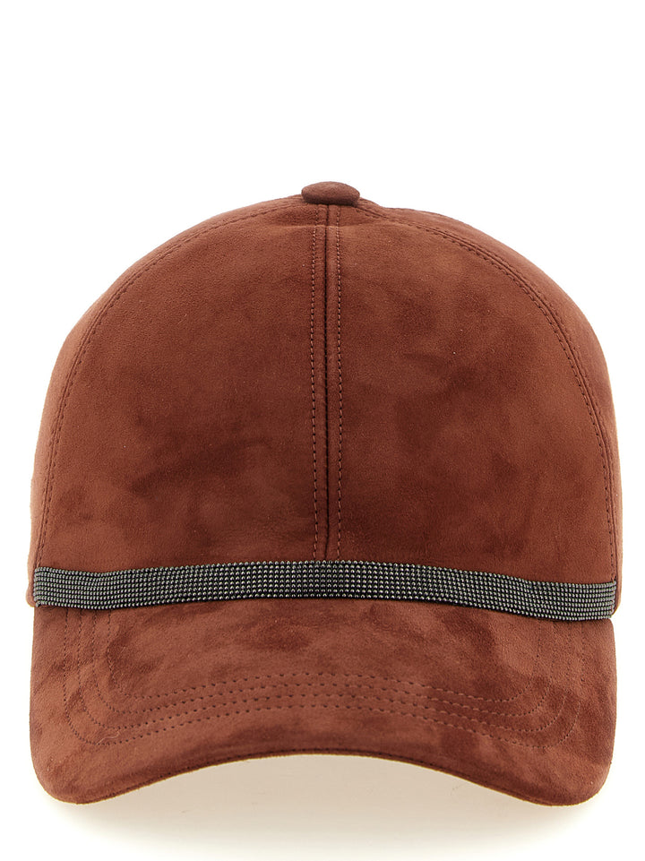 Brunello Cucinelli Flerfarget Lammeskinnscaps (Baseballhatt)