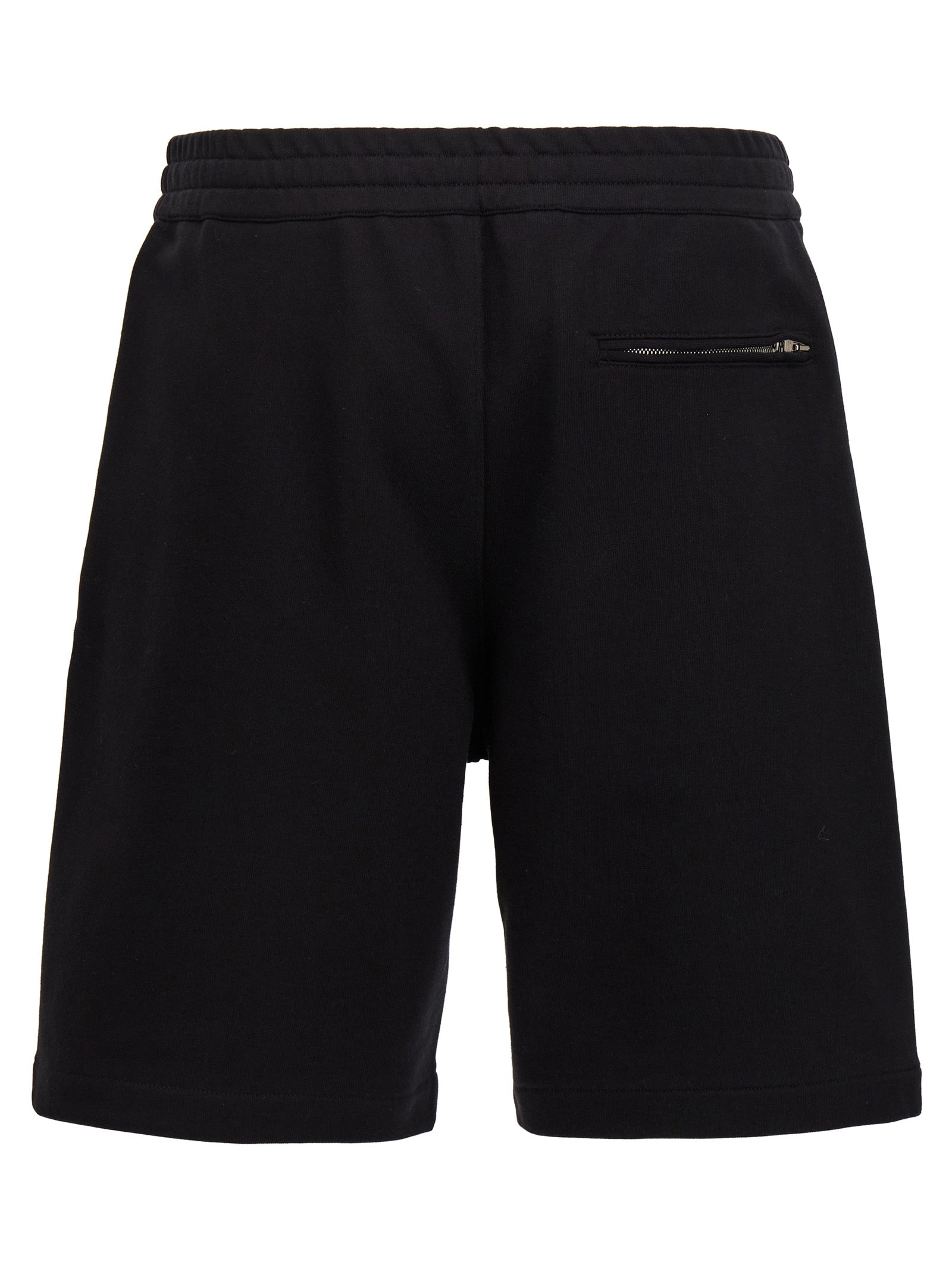 Black Cotton Bermuda Shorts
