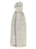 Brunello Cucinelli Gray Linen Scarf