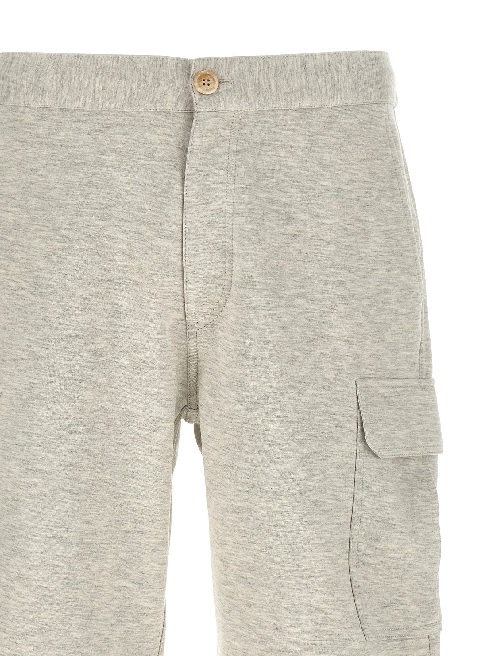 Gray Cotton Bermuda Shorts