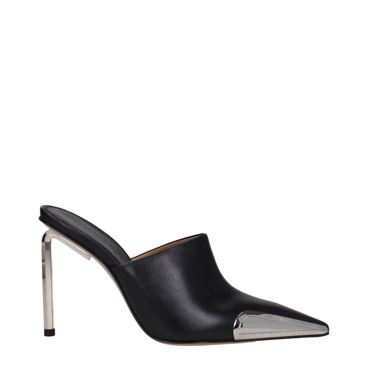 Off-White sorte pumps i skinn med høy hæl