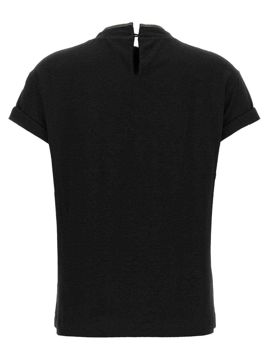 Brunello Cucinelli Black Cotton T-Shirt