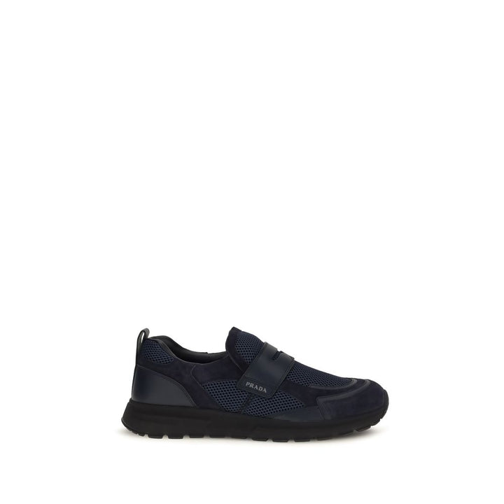 Prada blå kalveskinn Bos Taurus atletisk sneaker