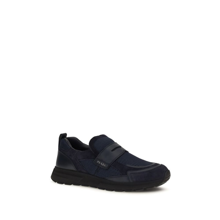 Prada blå kalveskinn Bos Taurus atletisk sneaker