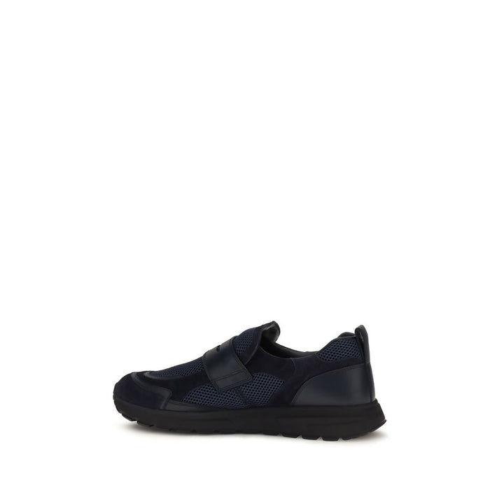 Prada blå kalveskinn Bos Taurus atletisk sneaker