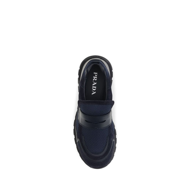 Prada blå kalveskinn Bos Taurus atletisk sneaker