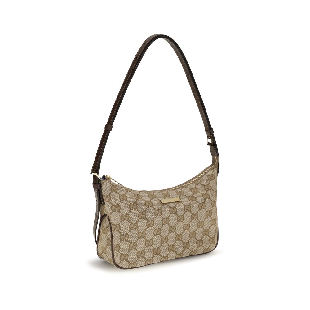 Gucci skulderveske i beige polyester