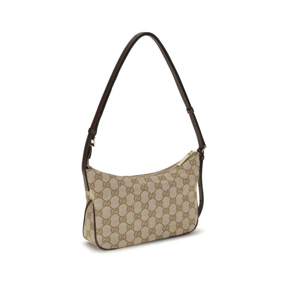 Gucci skulderveske i beige polyester