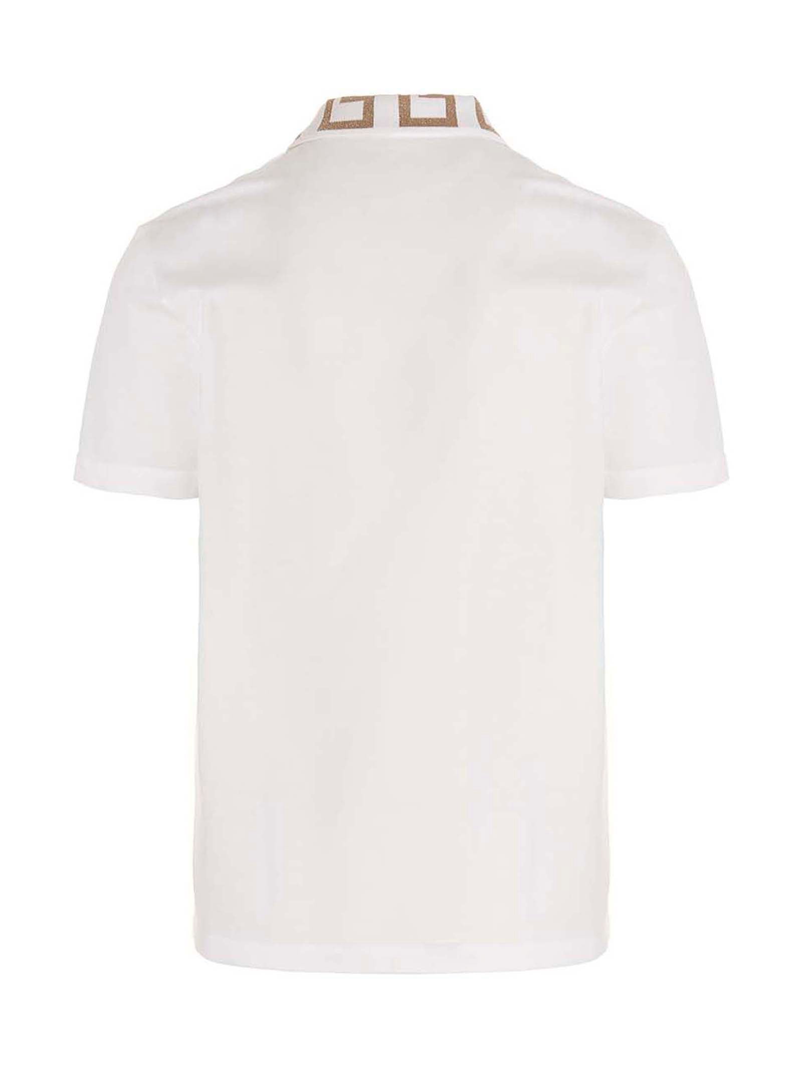 Versace hvit bomullspikéskjorte