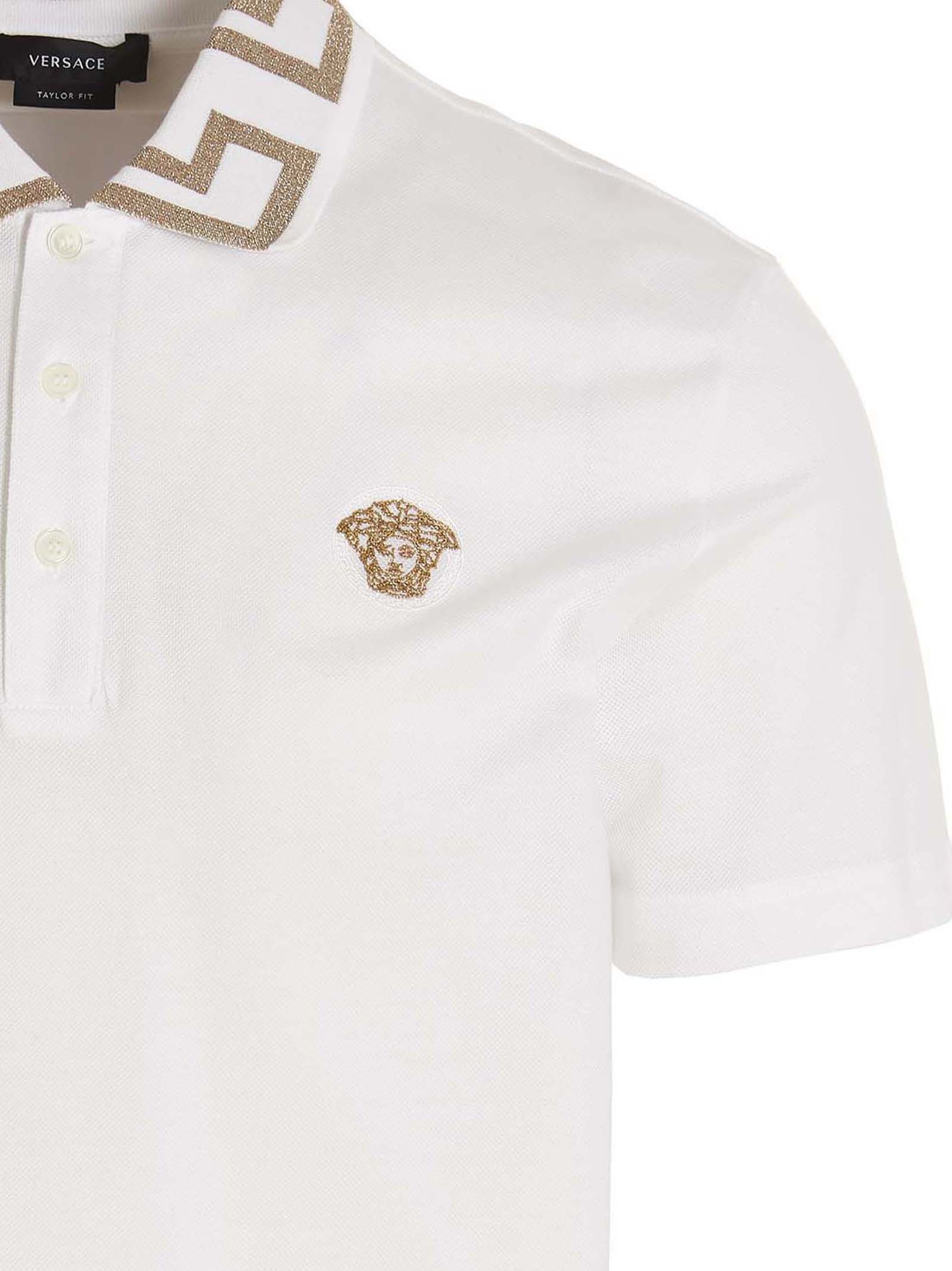 Versace hvit bomullspikéskjorte