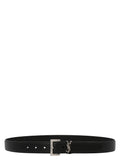 Saint Laurent Black Calfskin Regular Belt
