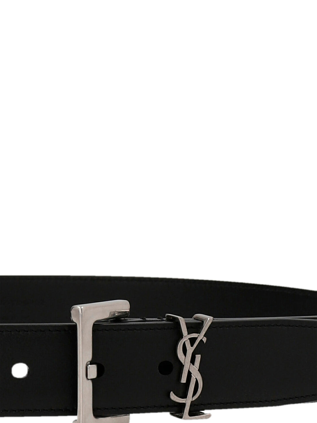 Saint Laurent belte i sort kalveskinn