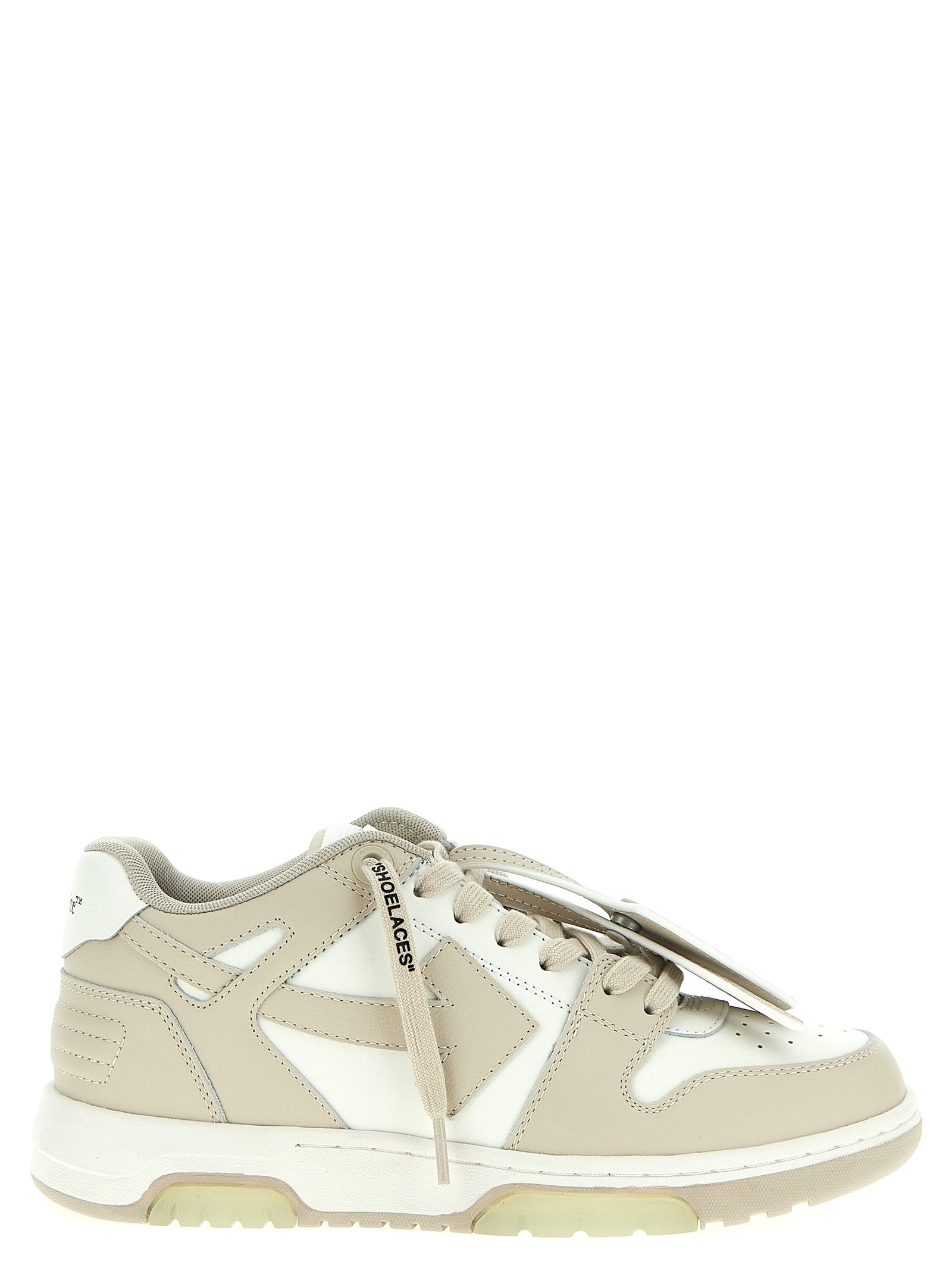 Beige Calfskin Low Top Sneakers