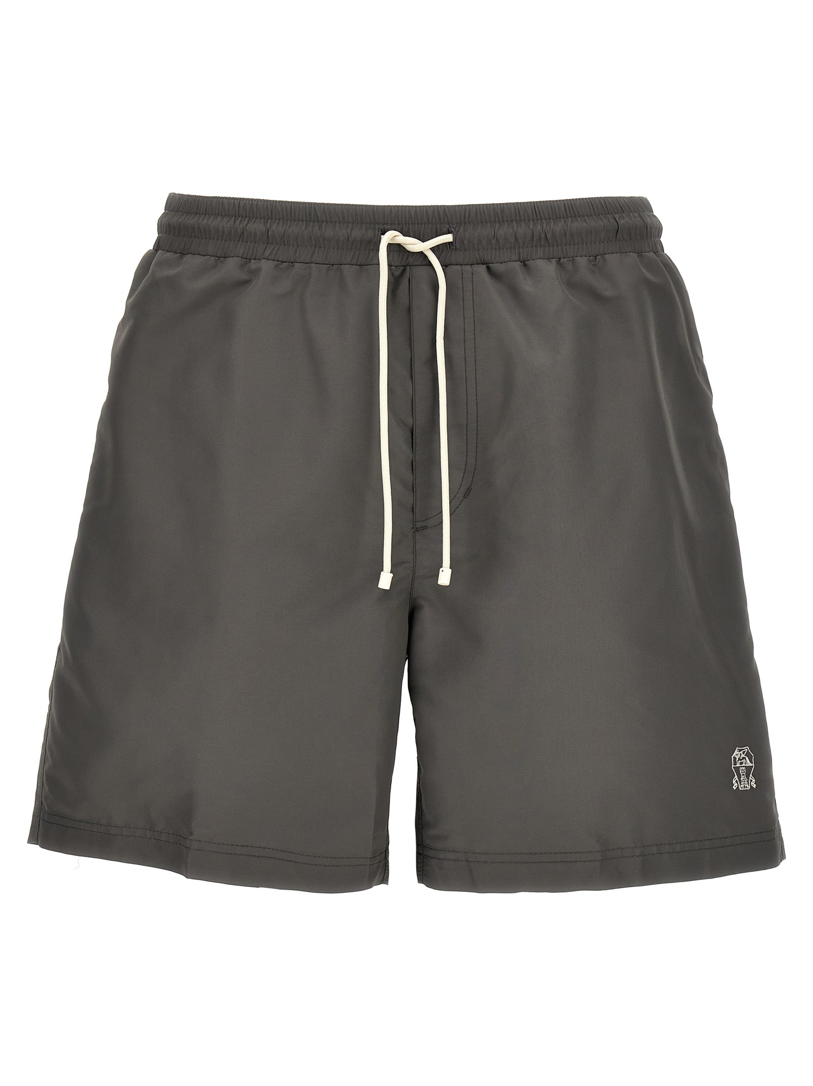 Gray Polyester Shorts
