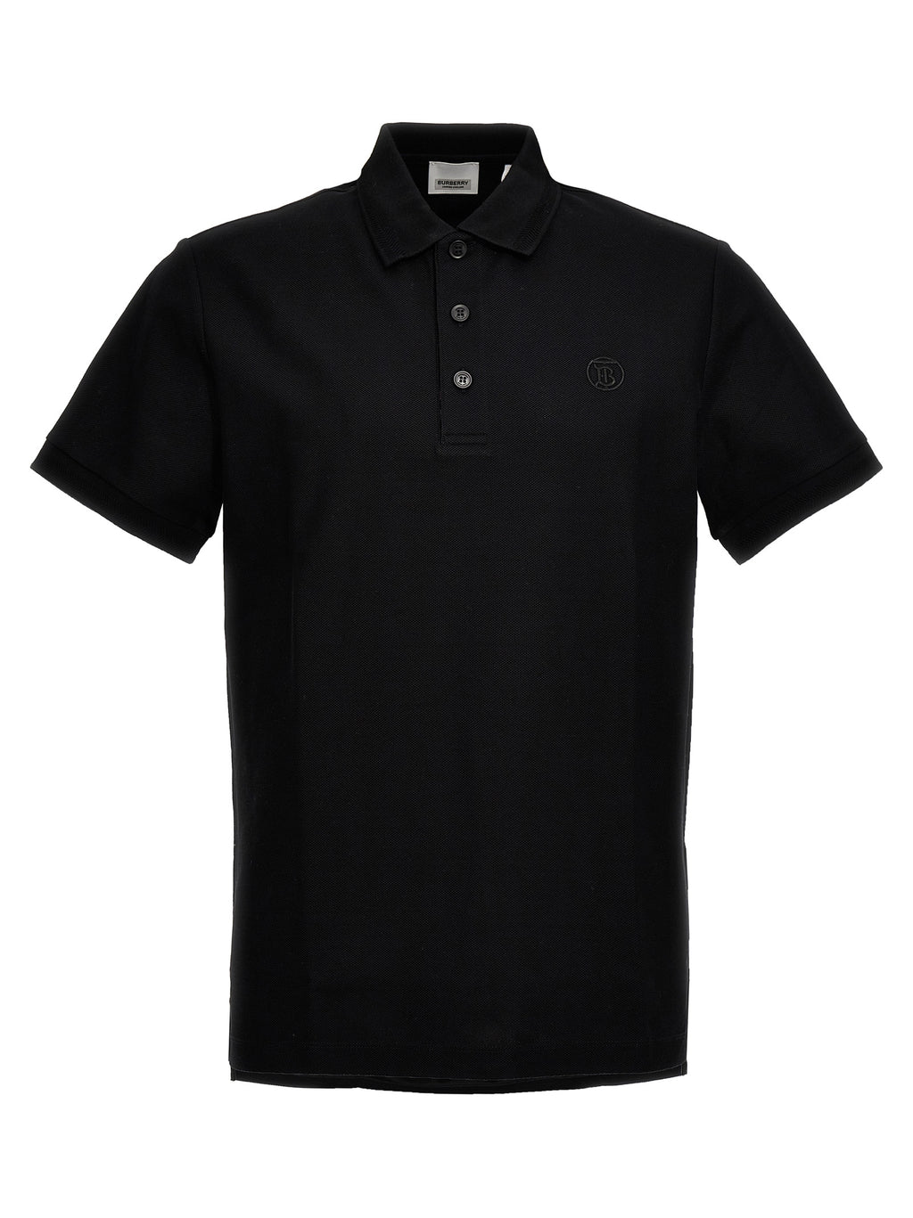 Burberry Black Cotton Polo Shirt