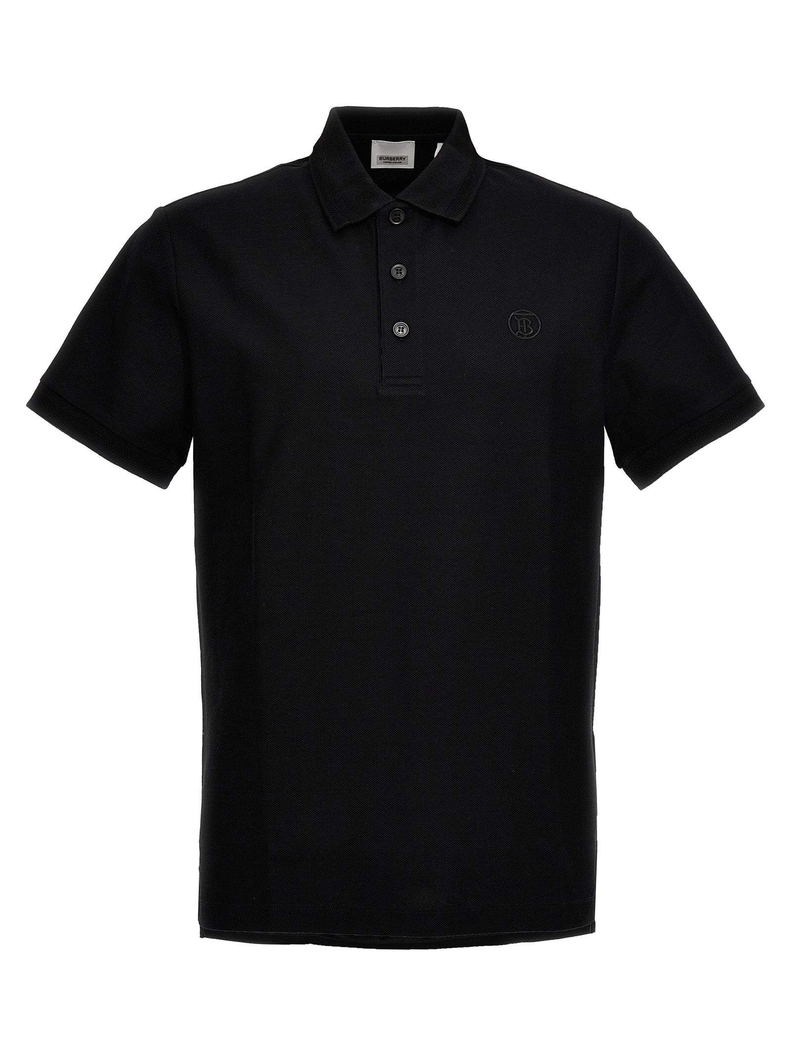 Burberry Black Cotton Polo Shirt