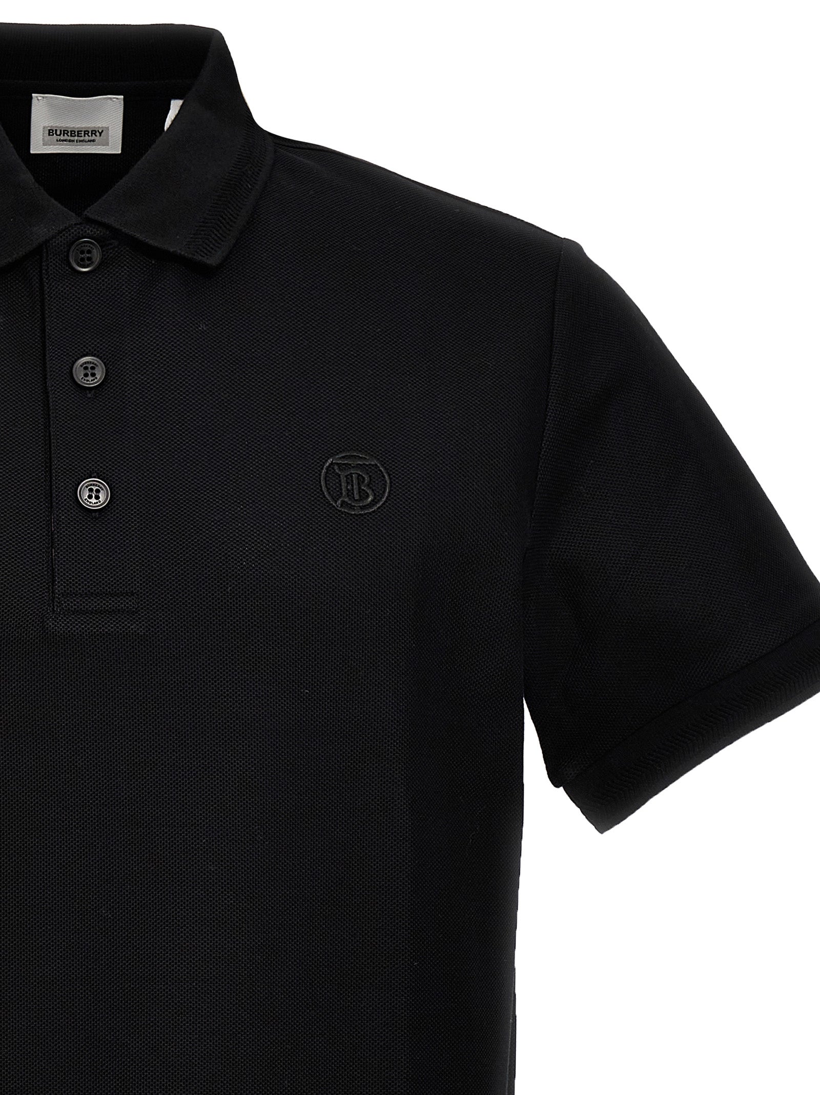 Black Cotton Polo Shirt