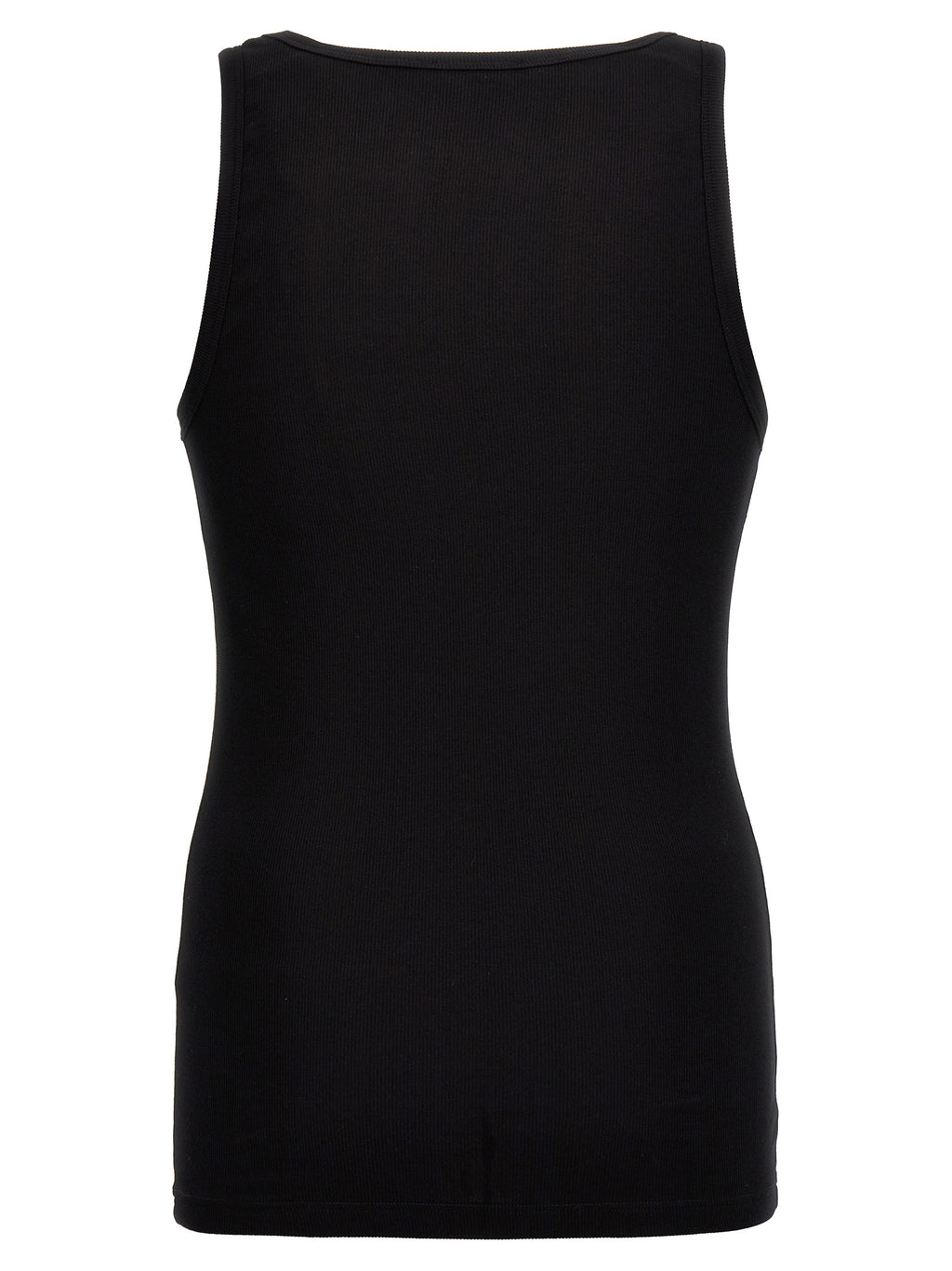 Versace Black Cotton Sleeveles T-Shirt