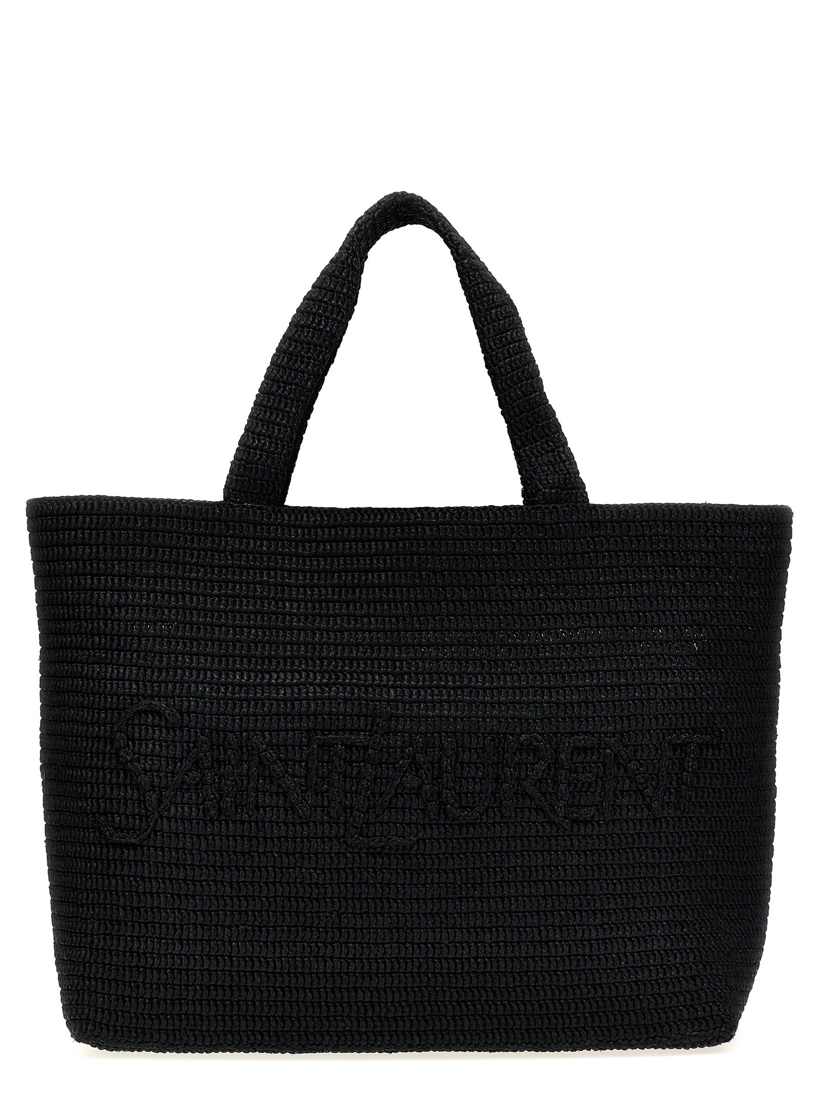 Saint Laurent Black Viscose Tote Bag