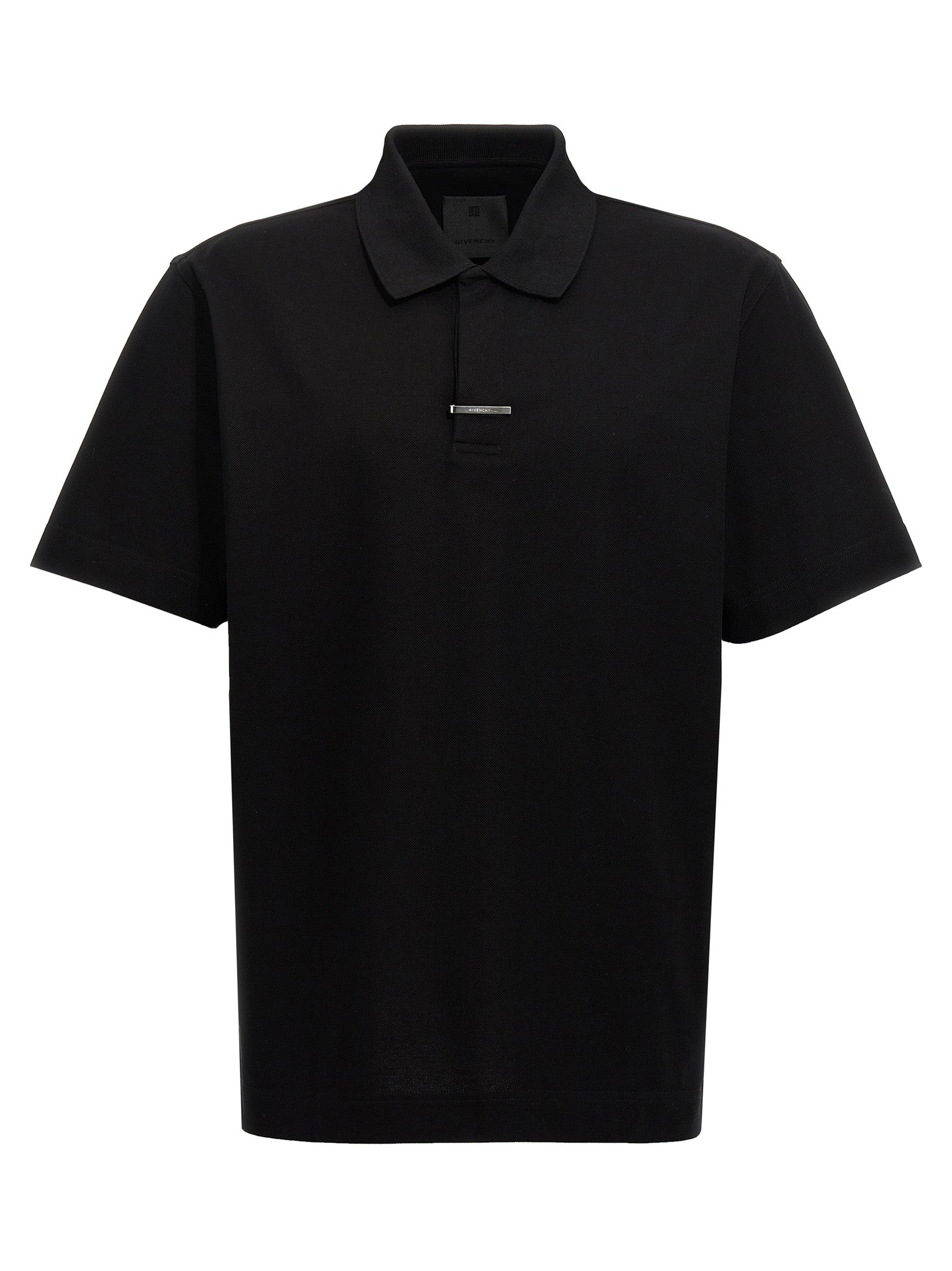 Black Cotton Polo Shirt