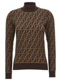 Fendi Brown Cotton Cardigan