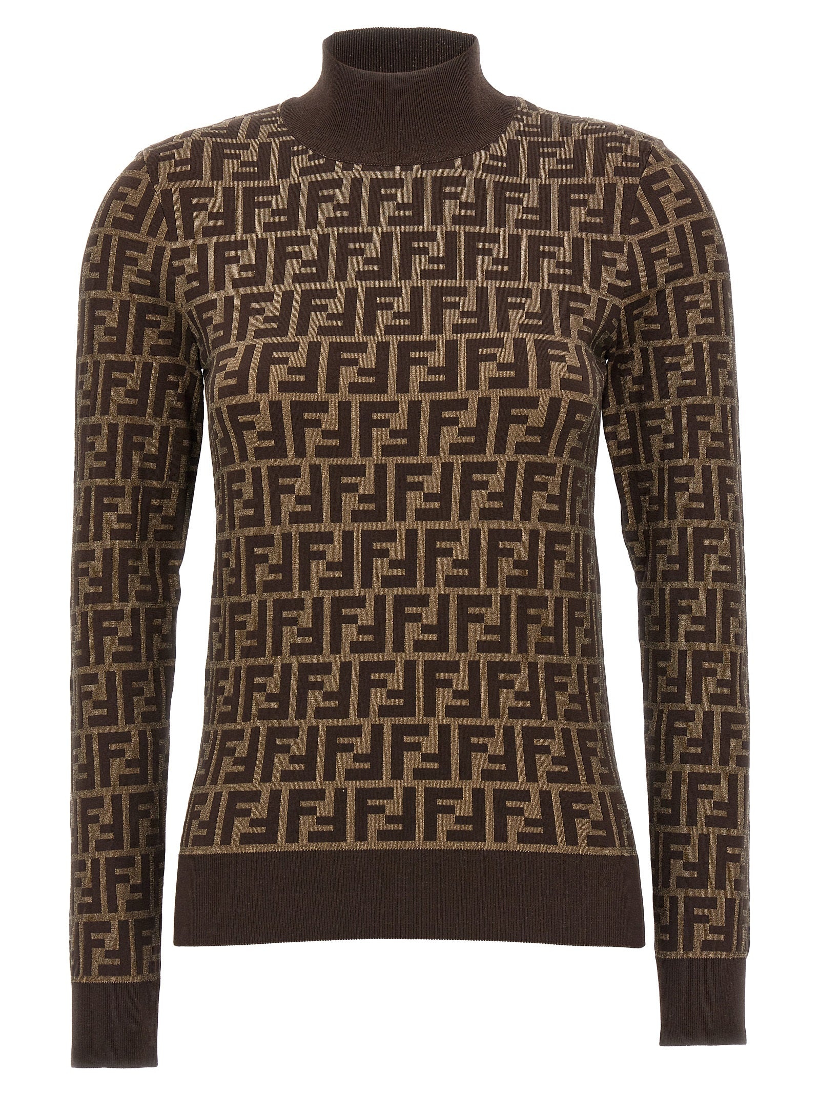 Fendi Brown Cotton Cardigan