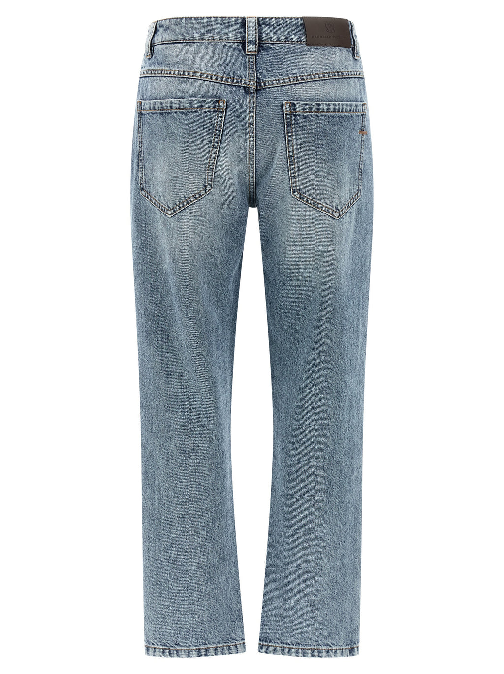 Brunello Cucinelli Blue Cotton Straight-Leg Jeans