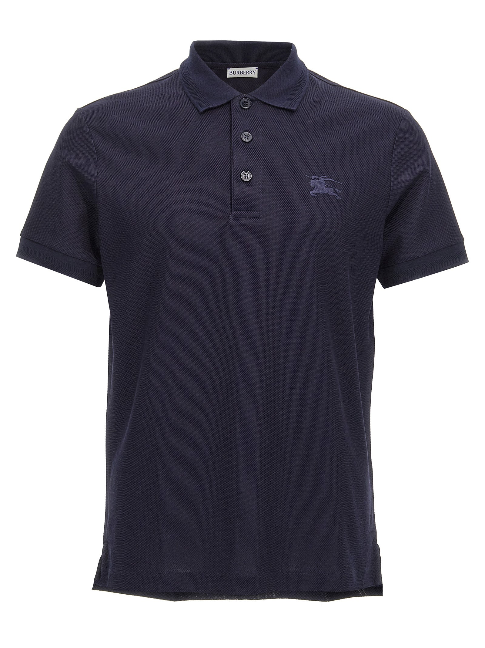 Blue Cotton Polo Shirt