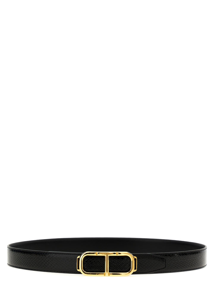 Tom Ford Black Leather Regular-belte