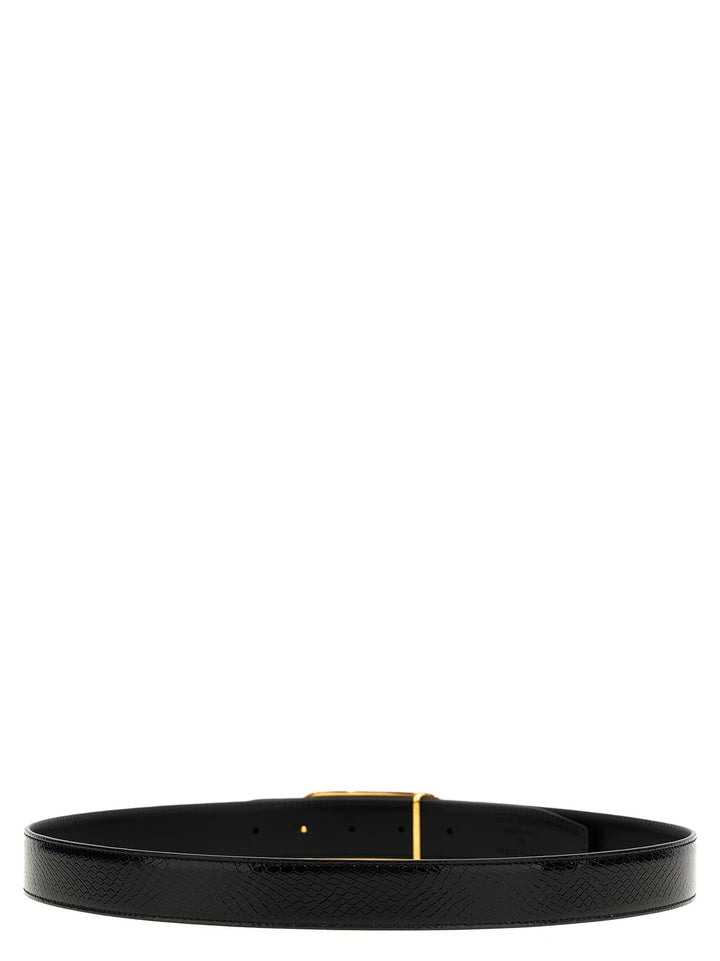 Tom Ford Black Leather Regular-belte