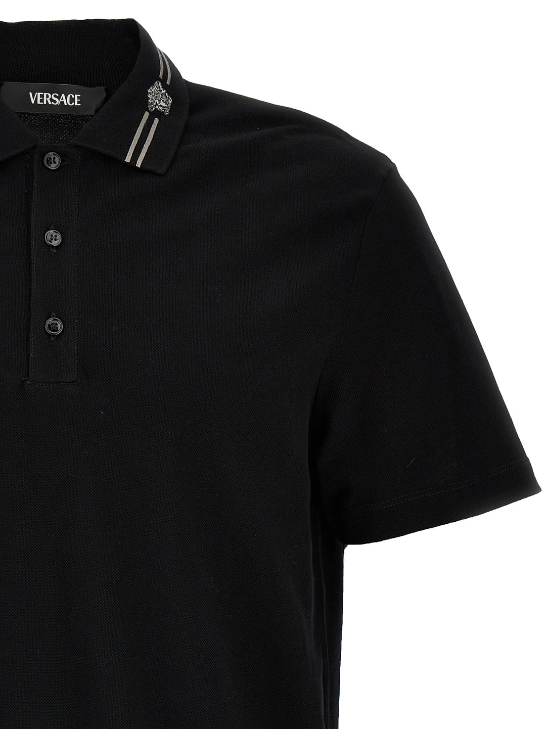 Versace svart bomullspikétrøye
