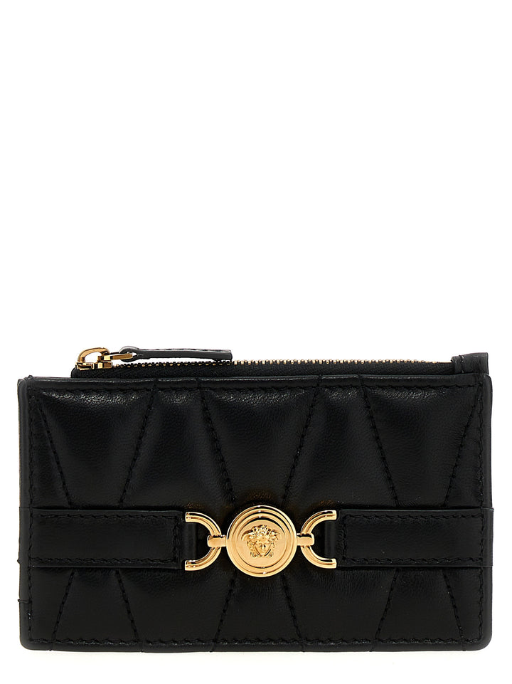Versace kortholder i svart lammeskinn