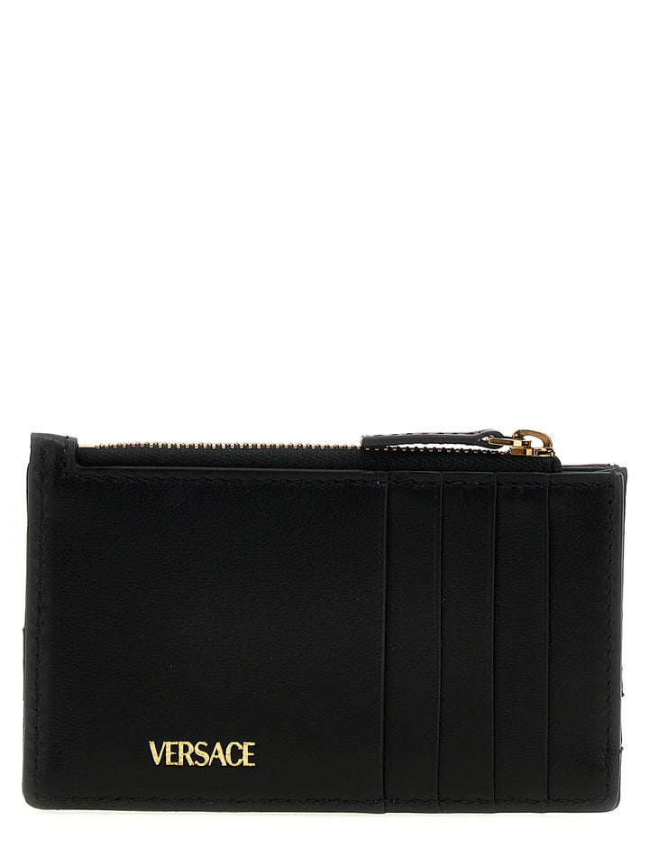 Versace kortholder i svart lammeskinn