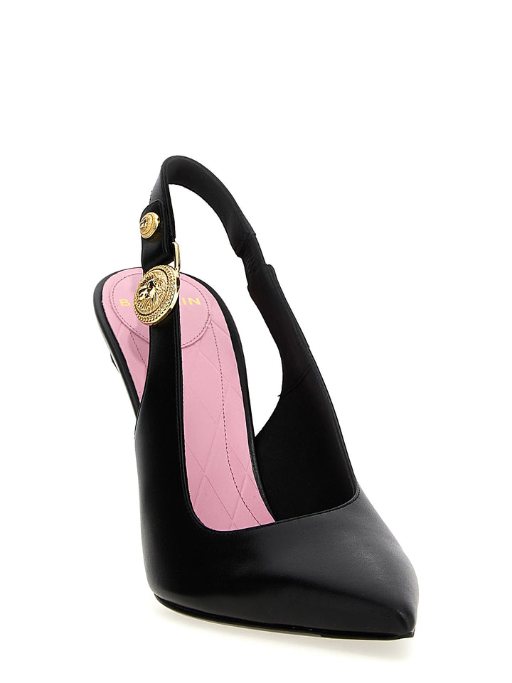 Balmain Sorte Kalveskinn Pumps med Hæler