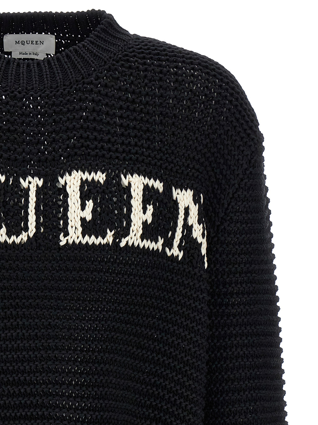 Alexander McQueen Bicolor Cotton Cardigan