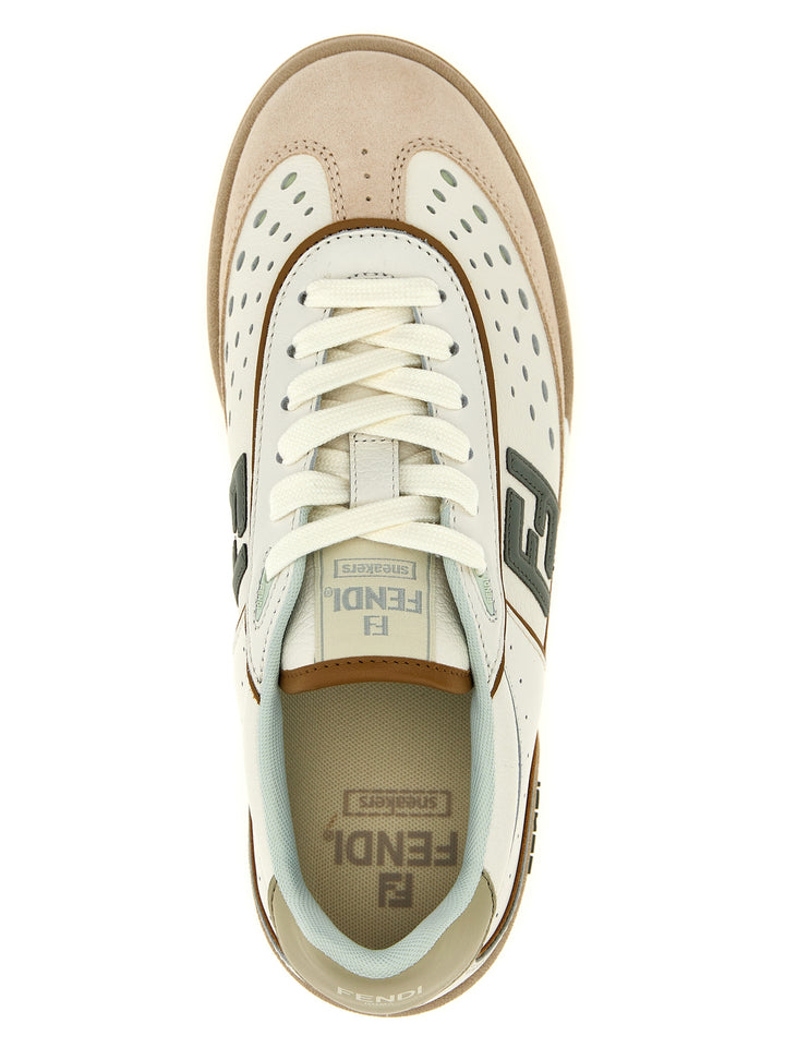 Fendi joggesko i beige skinn