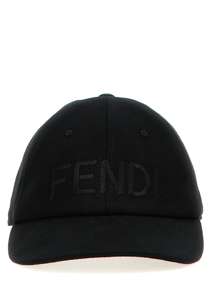 Fendi svart bomullshette (baseballcaps)