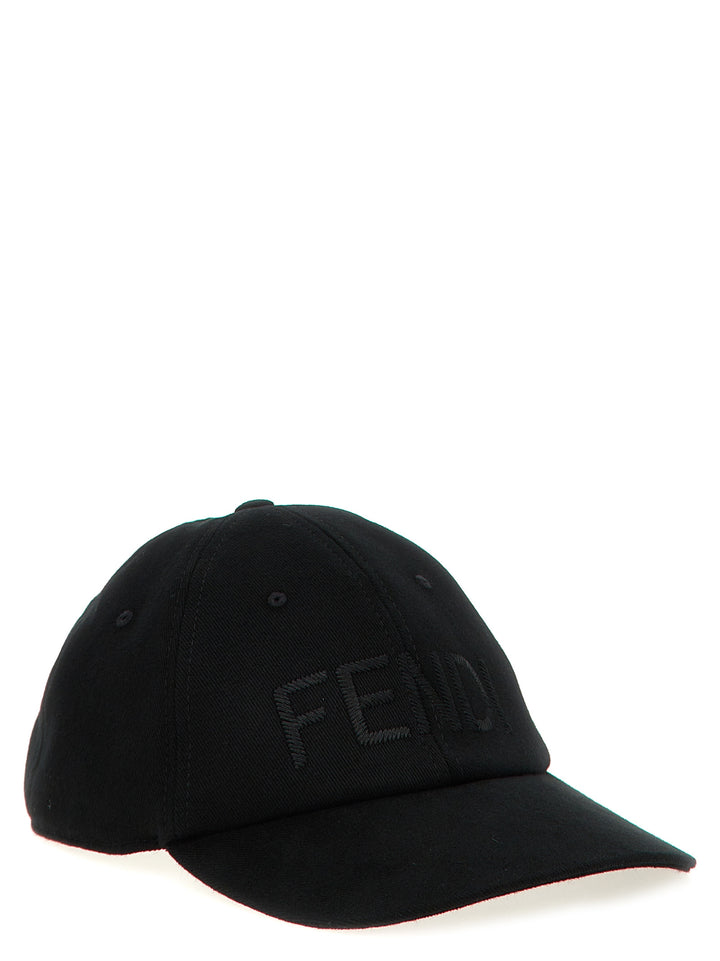 Fendi svart bomullshette (baseballcaps)