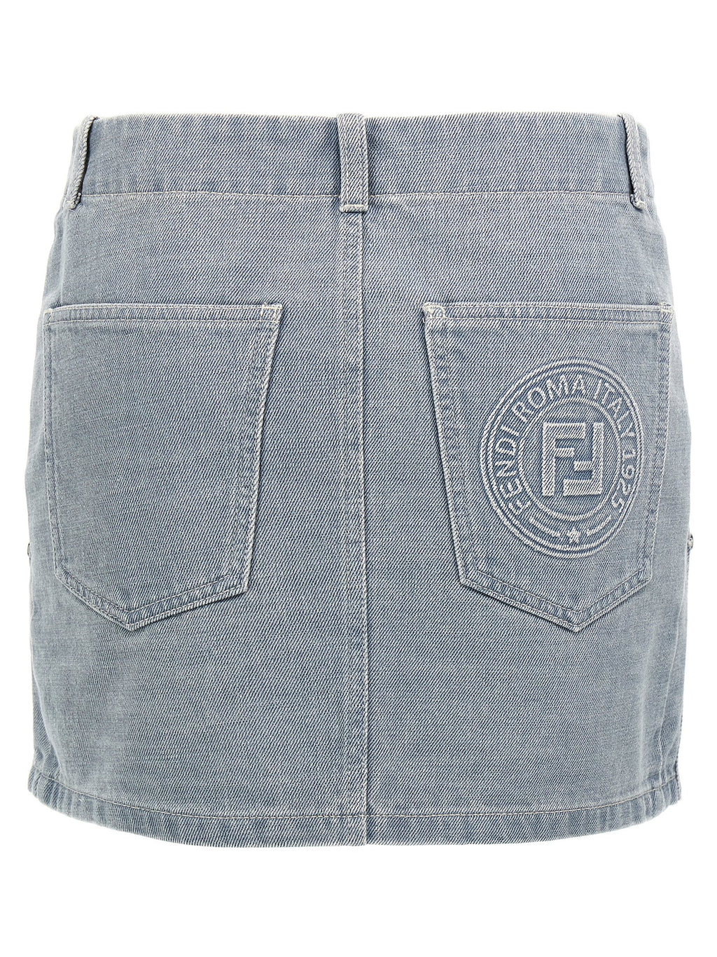 Fendi Gray Cotton Long Skirt