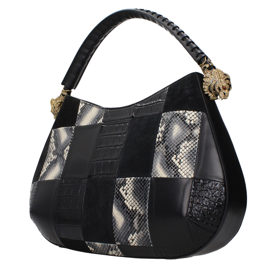Roberto Cavalli svart skinnveske
