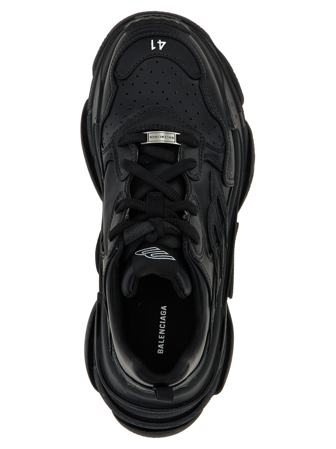 Balenciaga svarte atletiske joggesko i polyetylen