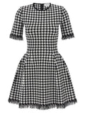 Alexander McQueen Bicolor Viscose Short Dress