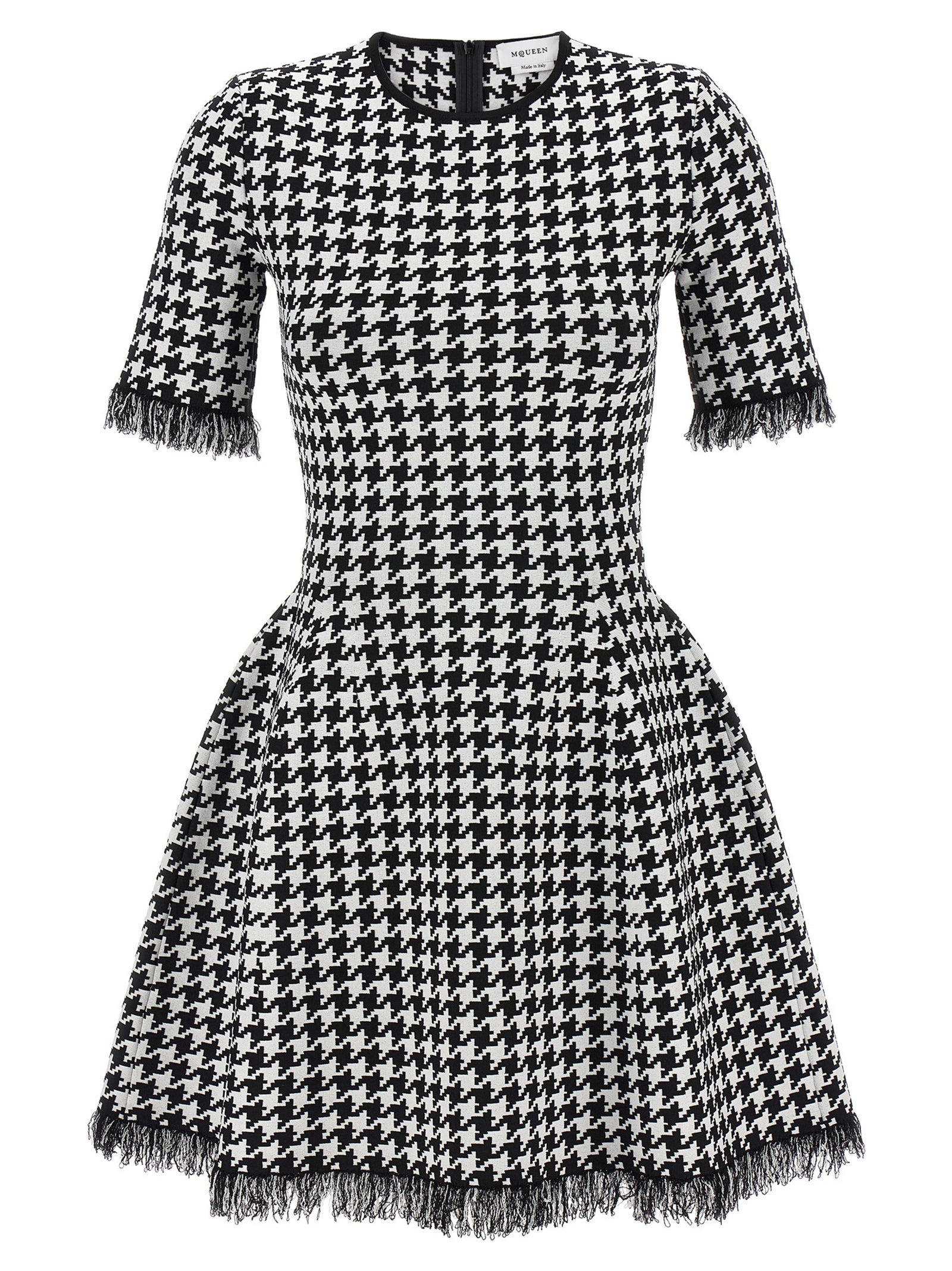 Bicolor Viscose Short Dress