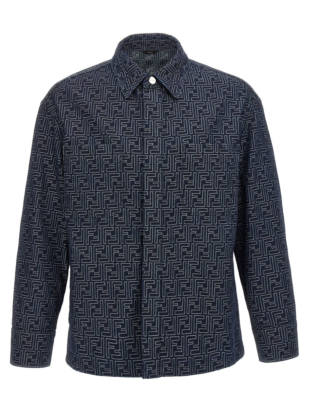 Fendi Blue Cotton Denim Jacket