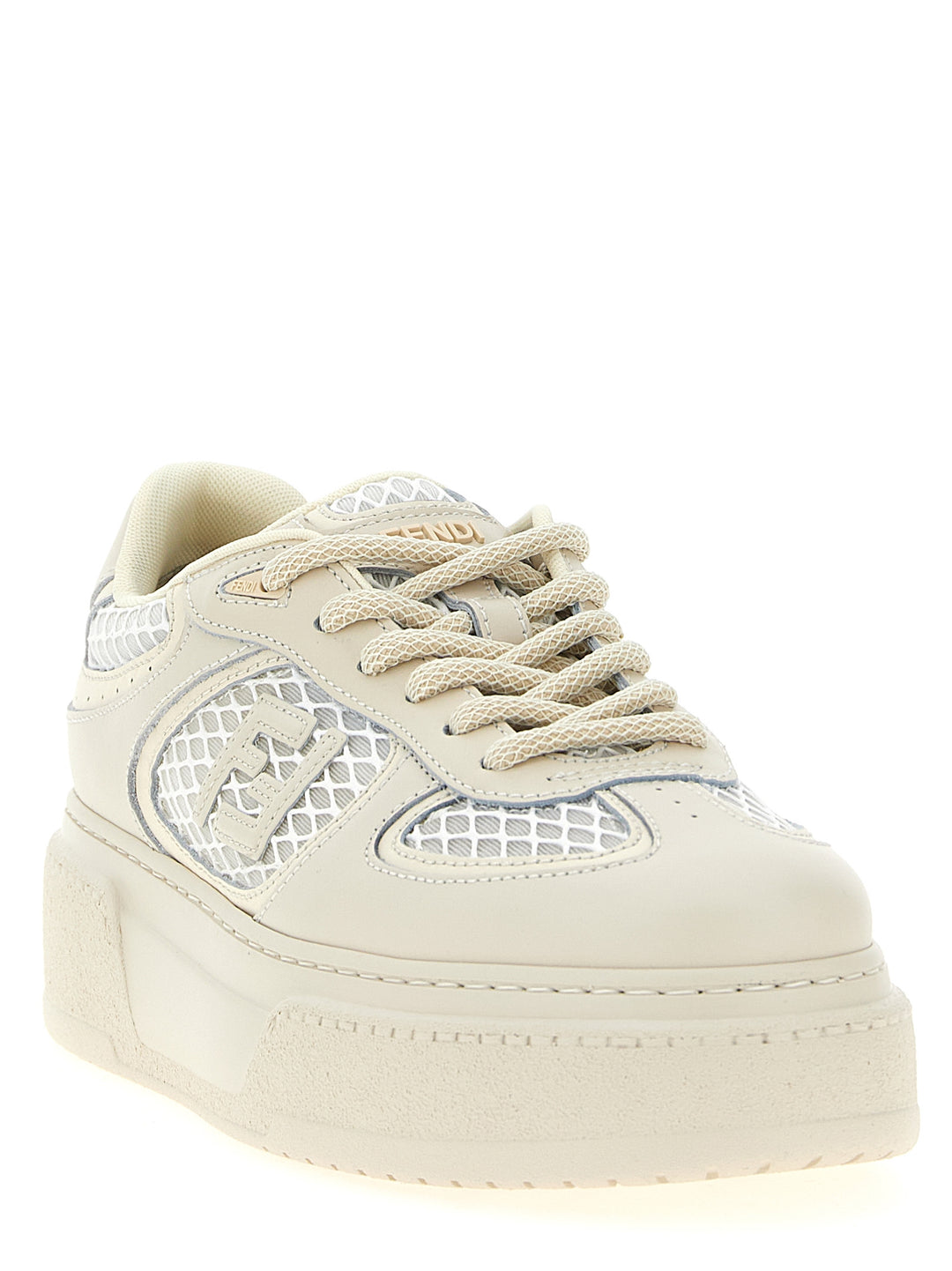 Fendi Beige Calfskin Platform-joggesko