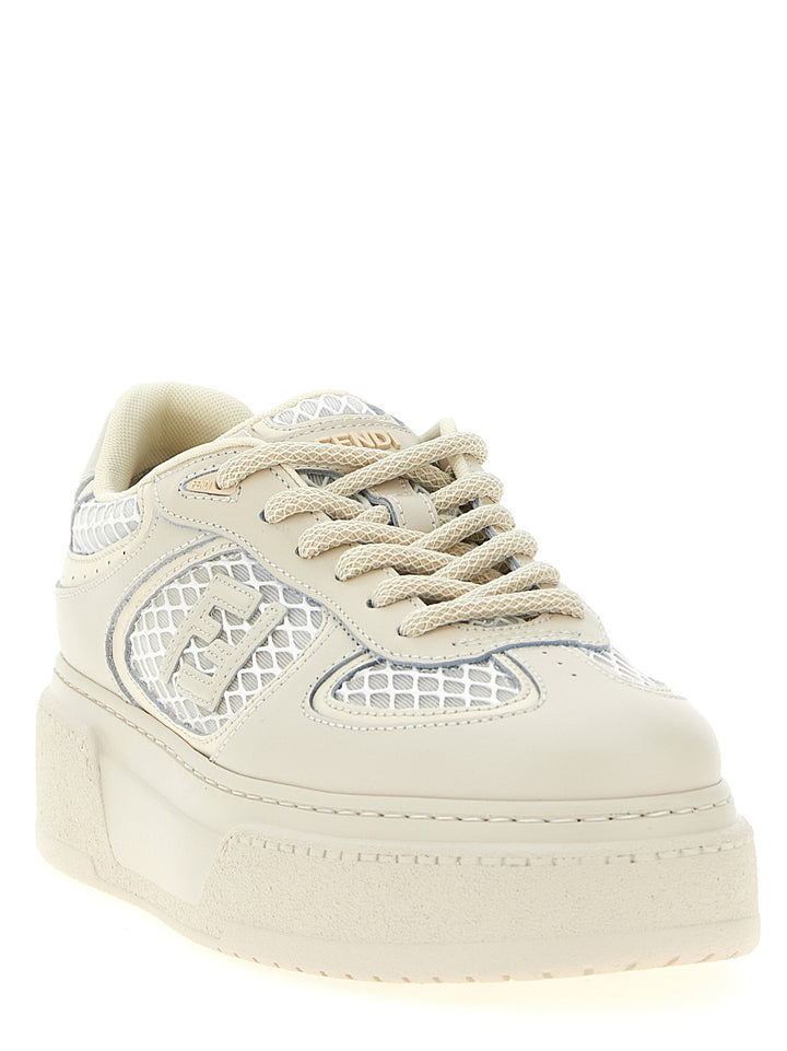 Fendi Beige Calfskin Platform-joggesko