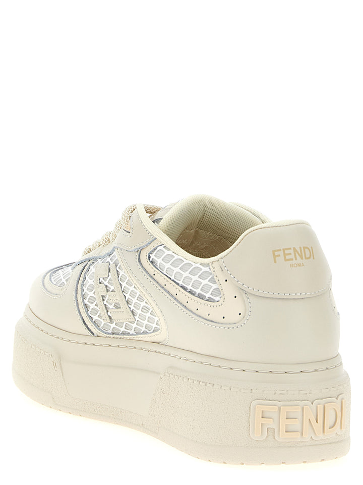 Fendi Beige Calfskin Platform-joggesko
