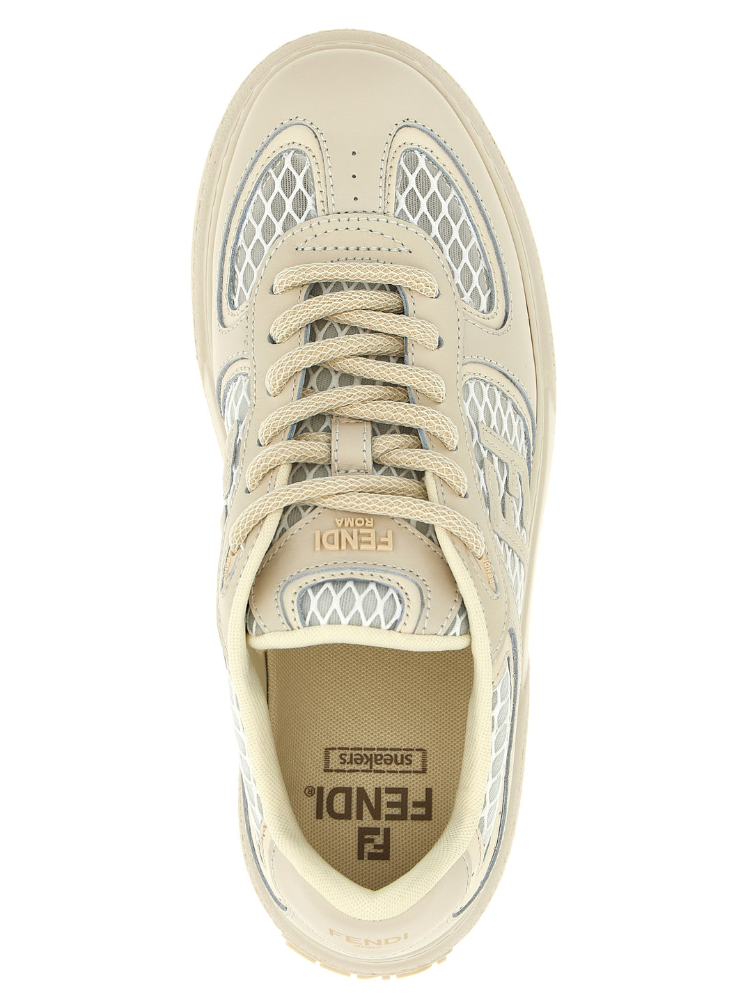 Fendi Beige Calfskin Platform-joggesko