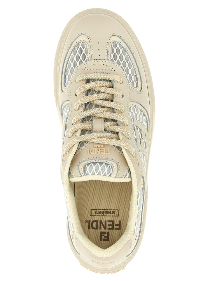 Fendi Beige Calfskin Platform-joggesko